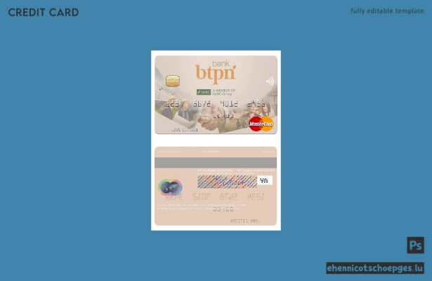 Mustervorschau der BTPN-Mastercard der Indonesia Bank